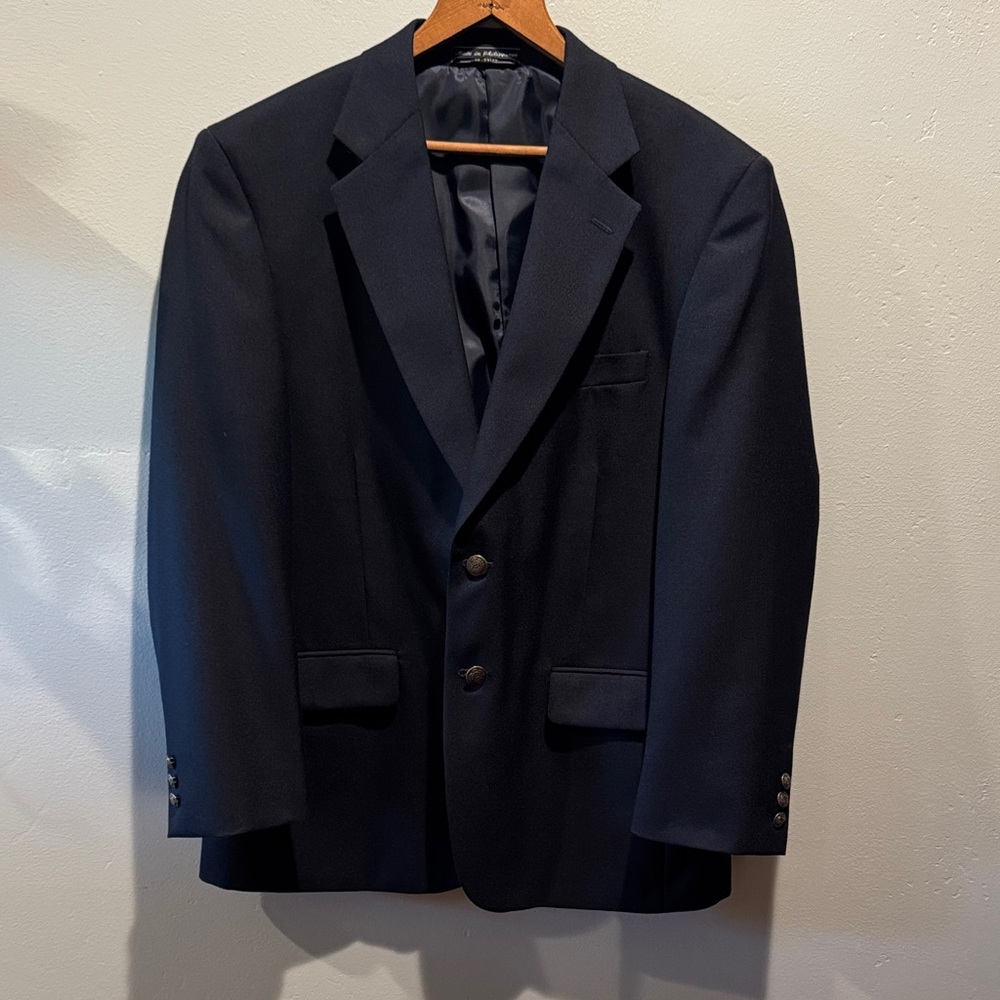 Bert Pulitzer Wool Blend Classic Black Men's Blazer Jacket Coat